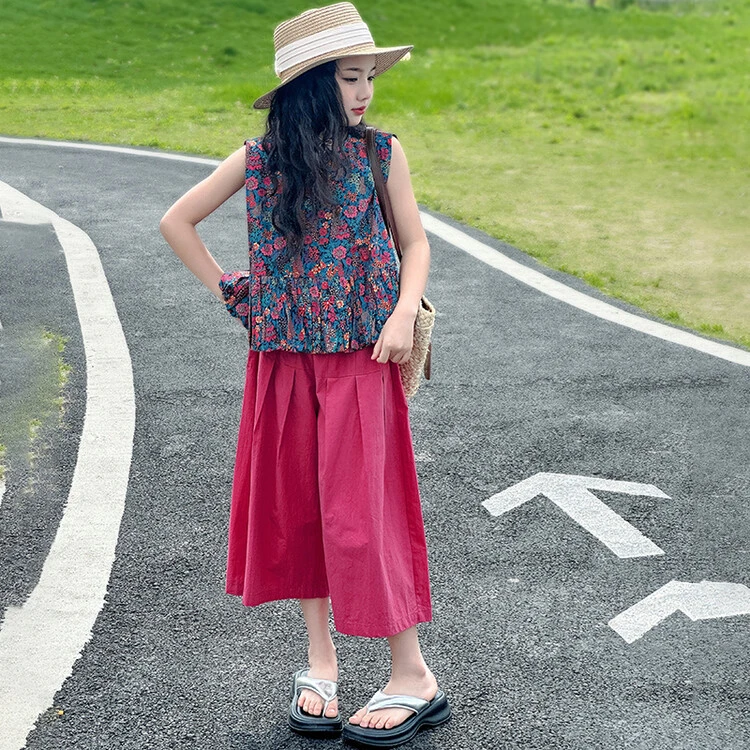 2025新款女童夏装洋气时髦套装大童女孩网红炸街儿童装夏季两件套