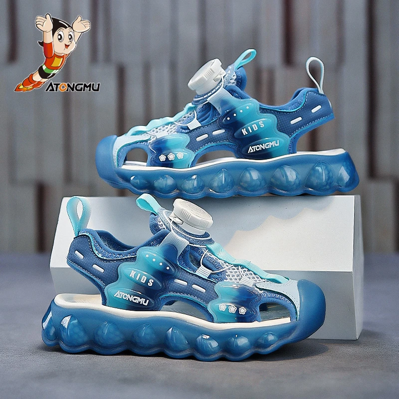 阿童木2024新款夏季包头沙滩鞋软底防滑学生版男童凉鞋中大童鞋子