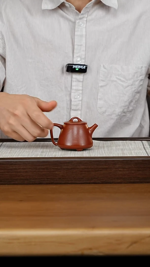 【闪购商品】紫砂茶壶朱泥小高石瓢 100cc