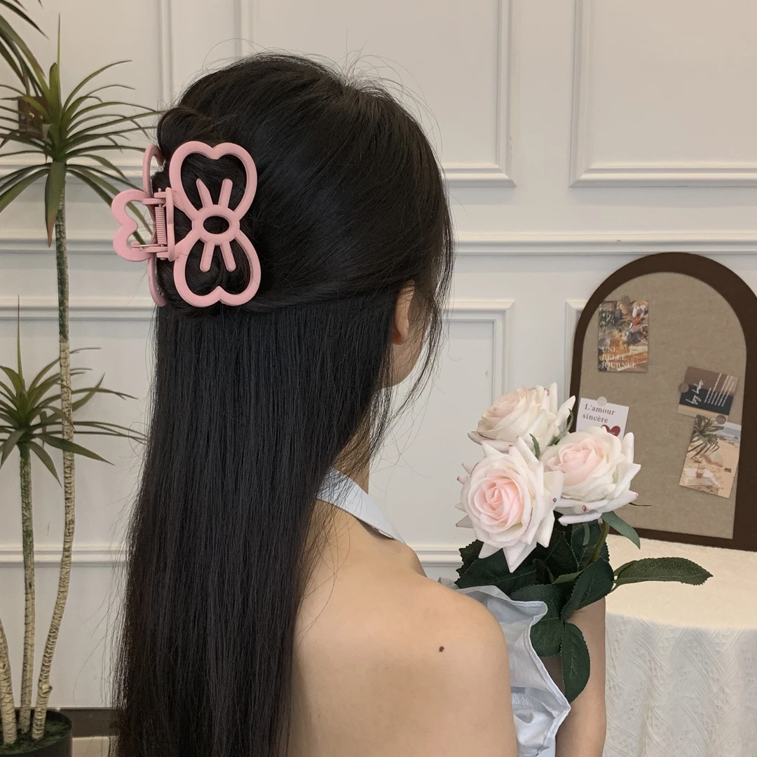 在逃公主发型可爱清新气质蝴蝶结发夹女盘发抓网红爆款碎发小饰品