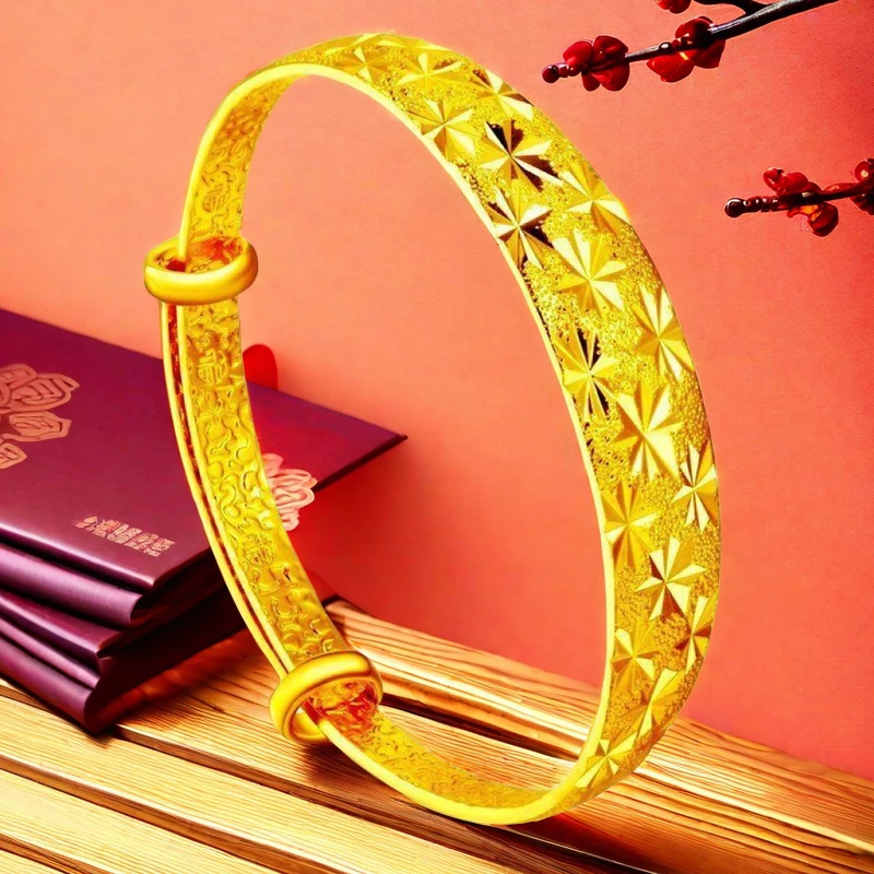 【高货】满天星手镯女宽面时尚手环推拉可调节饰品