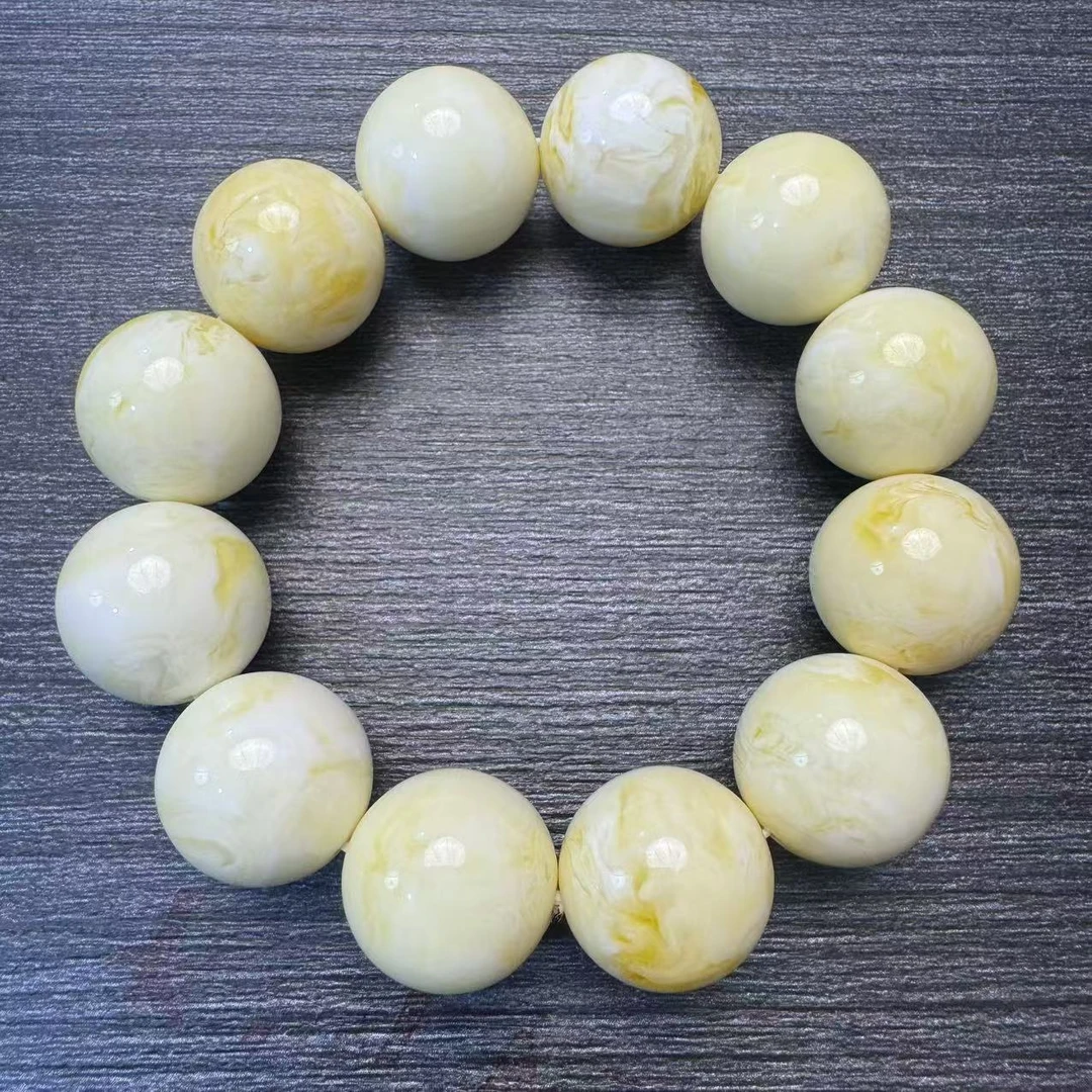 瓷白鸿鹄16m~20m珠宝精选首饰简约国风精美单圈手串c003