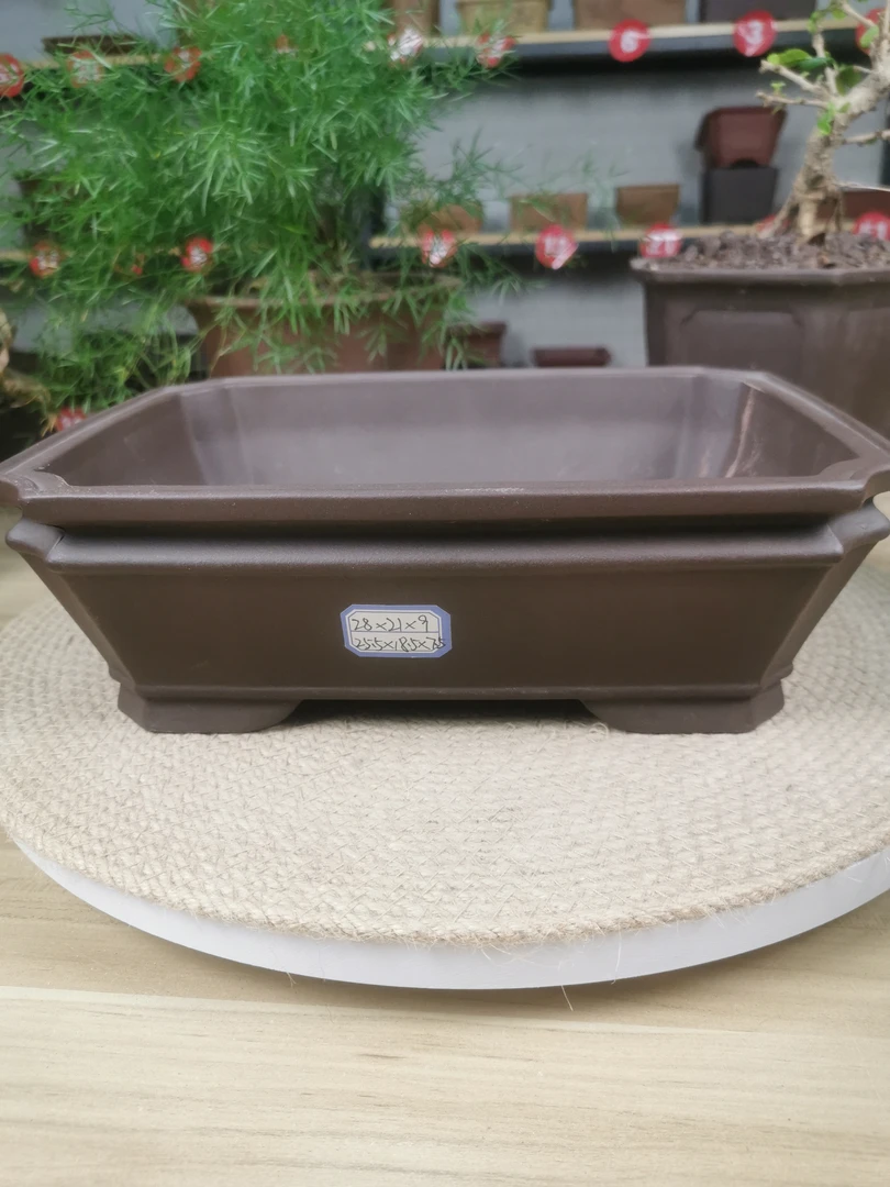 宜兴市紫砂花盆  双线大马槽  一紫