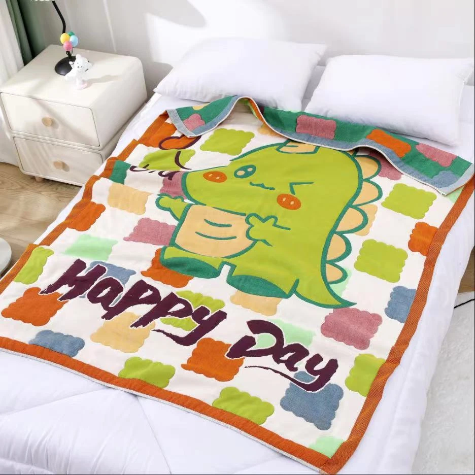 【独角兽】1.2*1.5十层纱布面包被多功能童毯盖被机洗宿舍家用款