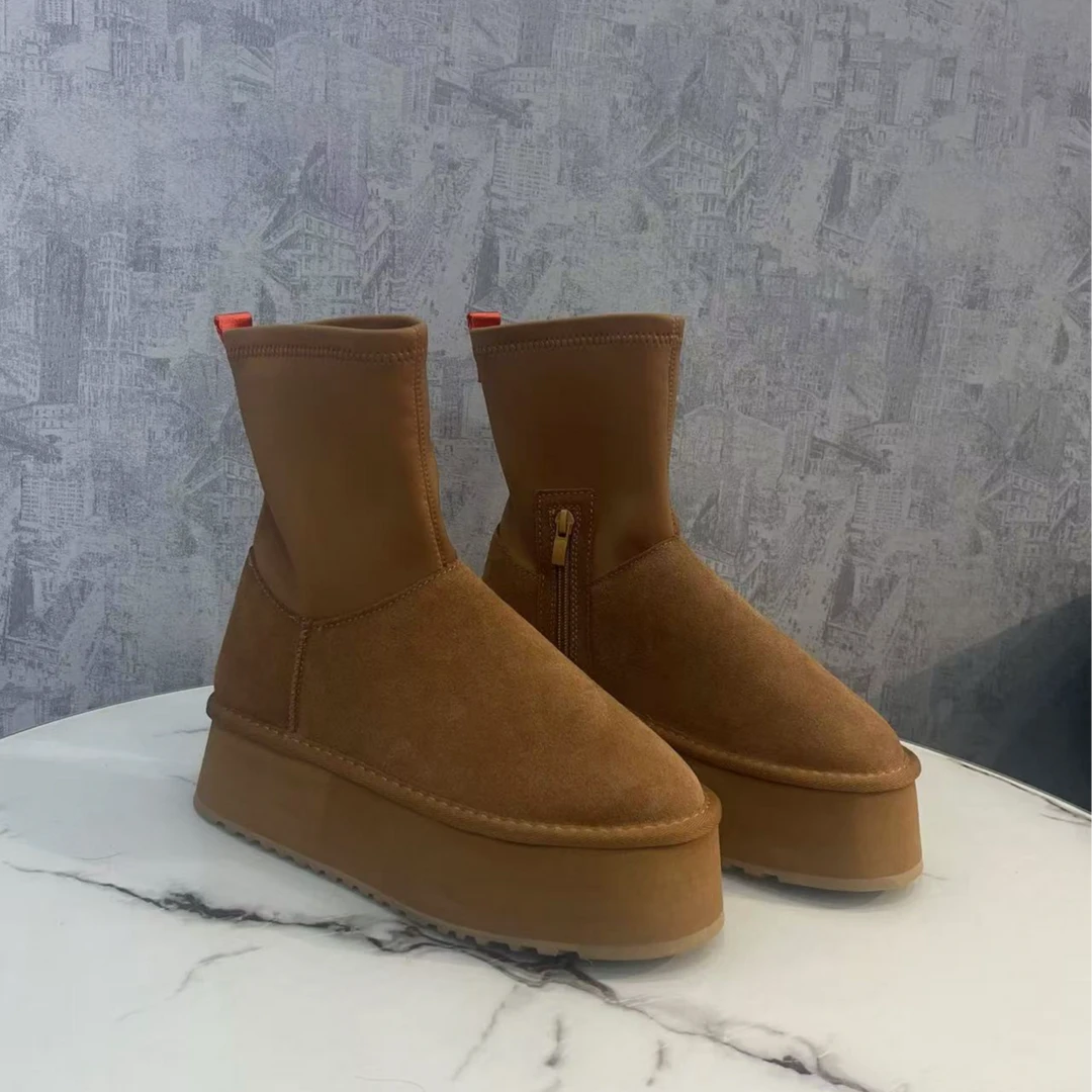 68106-冬季成人时尚雪地靴女士女鞋雪地靴女靴经典保暖时尚女款