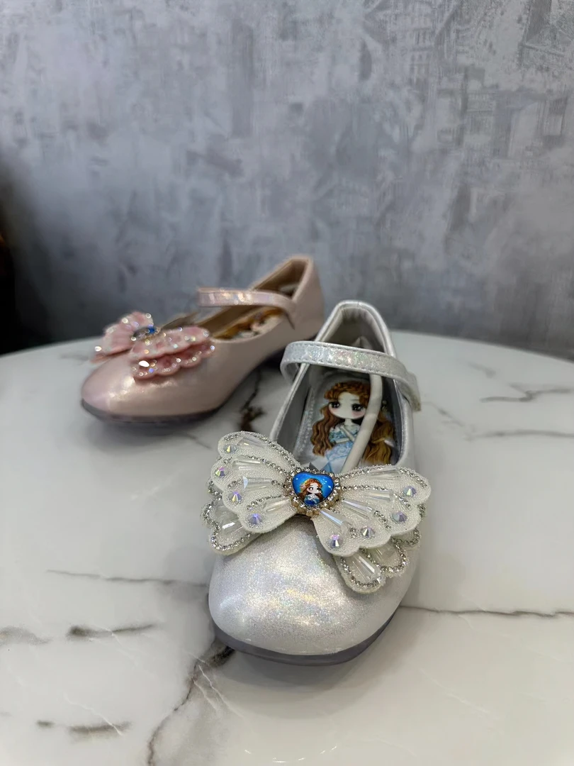 2024年女童低帮蝴蝶结时装平底春秋小皮鞋女款舒适时尚儿童A8888