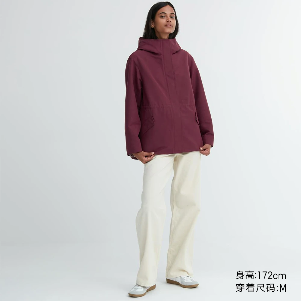 优衣库女装登山外套/防水户外露营徒步运动休闲456088 460893