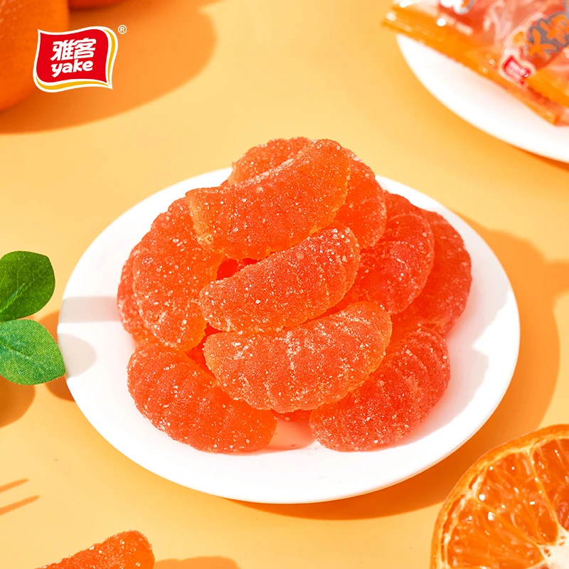 雅客大吉大利桔子味软糖218g喜糖散装怀旧零食小吃