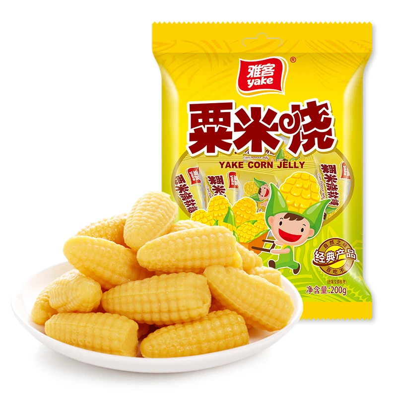 yake/雅客 粟米烧玉米软糖经典软糯糖果解馋办公室零食200g  DR01