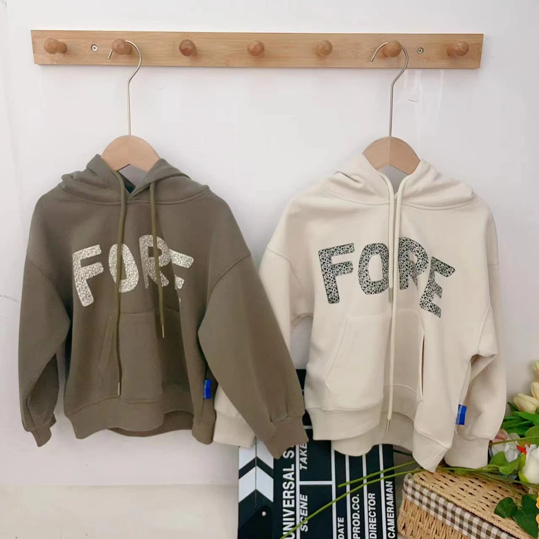 美式复古连帽秋季新款印花宽松卫衣 1001