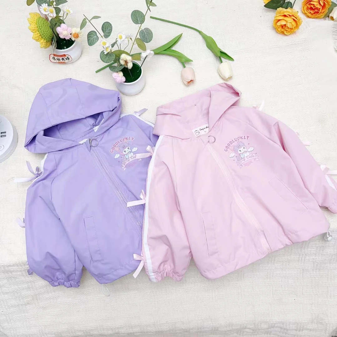 【乔治蓝乔】女宝新款秋季外套蝴蝶结边洛米外套 4387