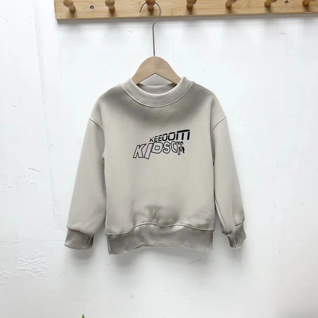 407加绒卫衣儿童男童卫衣加绒秋冬款新款