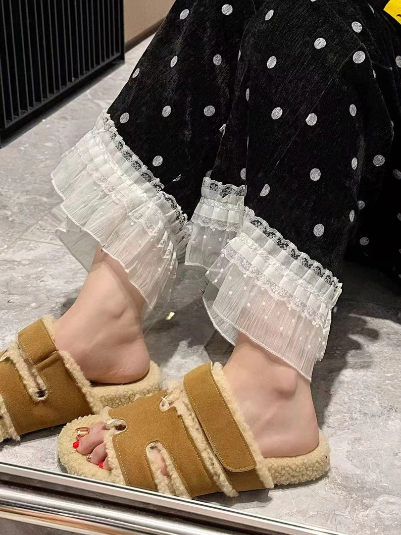 【蛋糕婚纱裤】2024秋冬九分裤独立设计款小众婚纱裤波点丝绒婚纱裤