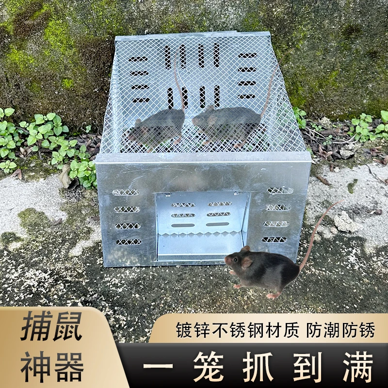 抓老鼠笼捕鼠神器家用全自动逮扑捉耗子笼老鼠夹强力粘鼠板灭鼠器
