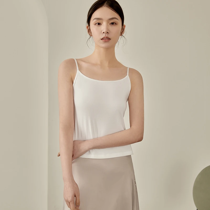 莫代尔吊带女士内搭肩带夏季薄款可外穿美背修身无袖打底背心内衣
