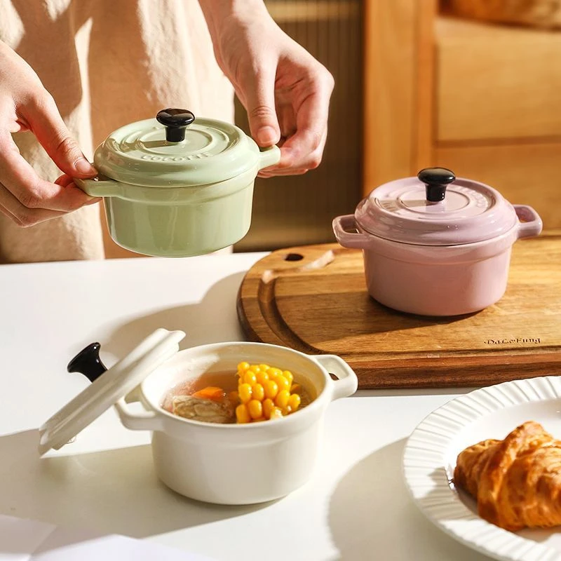 2024陶瓷小炖盅一人份隔水炖碗家用炖蛋蒸盅炖碗燕窝汤盅炖烤梨罐