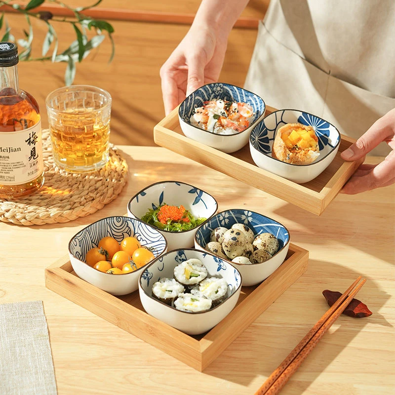 舍里日式调味碟创意家用醋碟蘸料碟酱油调料碗小味碟子陶瓷小吃碟