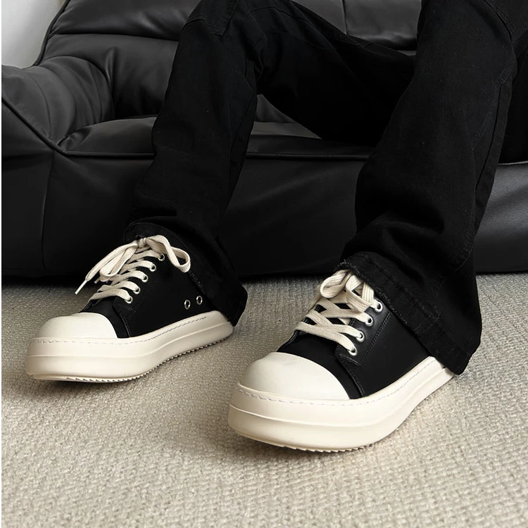 运动休闲厚底大头板鞋男款cleanfit通勤德比鞋子高街百搭休闲皮鞋