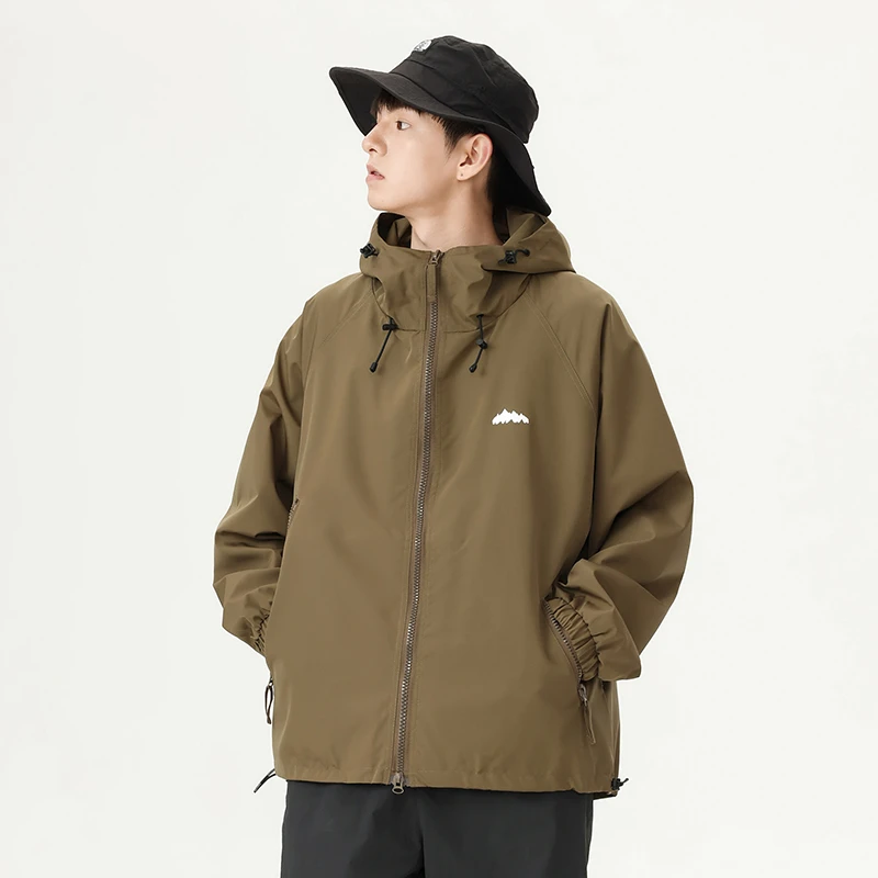 赤单JK0106休闲男外套男士运动户外秋季连帽宽松潮流休闲外套上衣