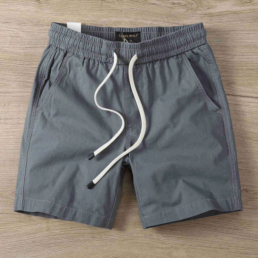 夏季薄款四分裤男士潮流运动休闲中裤百搭宽松沙滩裤弹力工装短裤