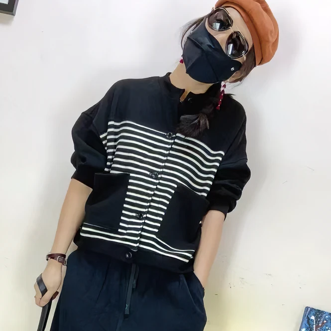 秋季外套新款时尚百搭休闲减龄洋气针织棉上衣【508款】