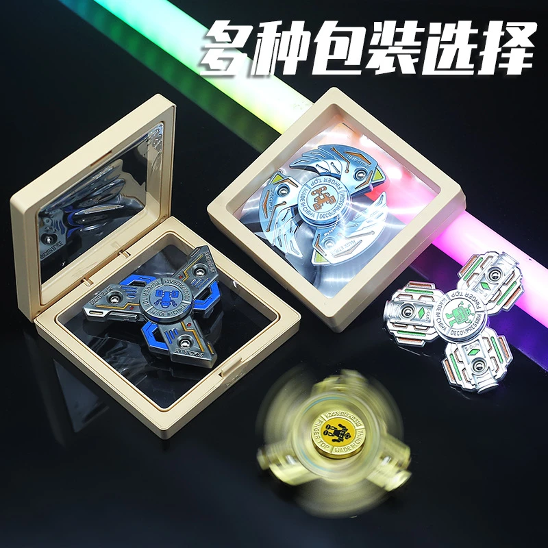 新款跨境指尖陀螺减压解压旋转发泄小玩具三指手指陀螺小礼品批发