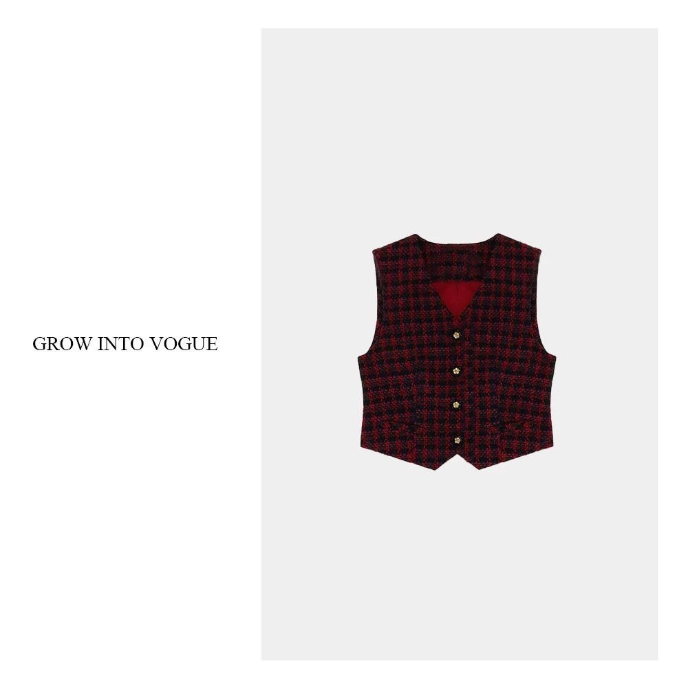 【许半夏推荐】【蔓诺蒂】粗花呢马甲 23865001