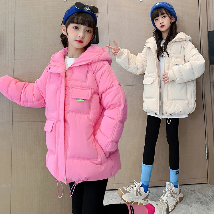 女童棉衣2023新款中大儿童洋气棉服外套