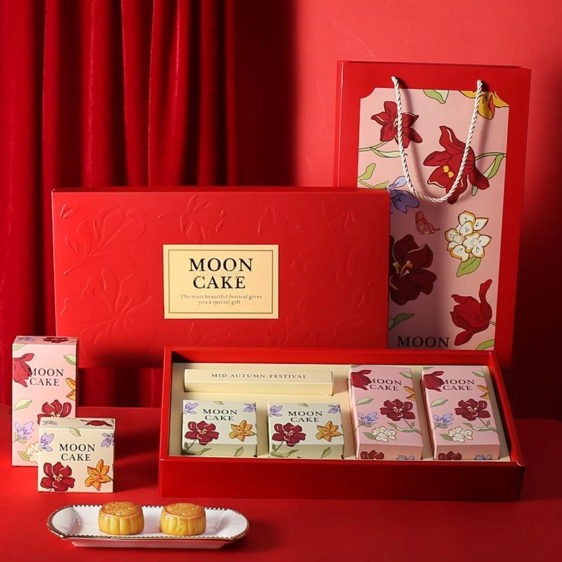2024新款中秋月饼礼品盒创意国风月饼包装盒6粒冰皮月饼盒子定制