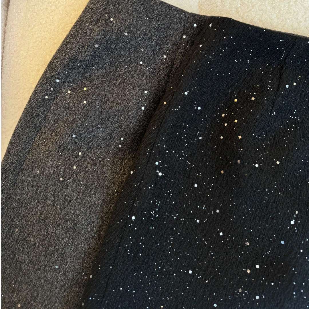 【可可专属】高级感满天星A字裙高腰秋冬