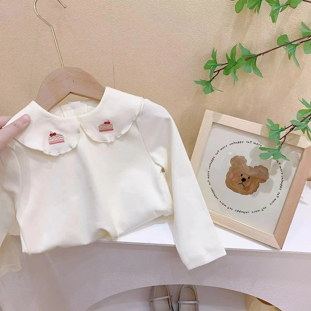 秋季新品-女童刺绣蛋糕上衣(ML-258132)