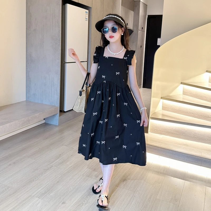 女童连衣裙夏季2025新款洋气休闲薄款背心裙大童休闲夏季裙子童装