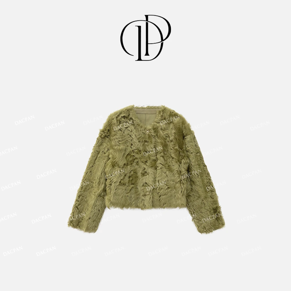 DACPAN-“草木胡羊”100%羊皮毛一体短款外套 2024/盼•PP 36011