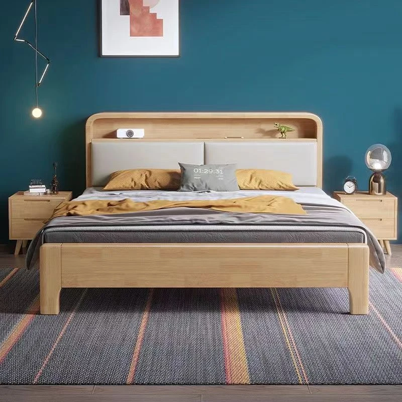 北欧全实木套系组合原木1.5m/1.8m实木床沙发茶几餐桌椅全屋定制