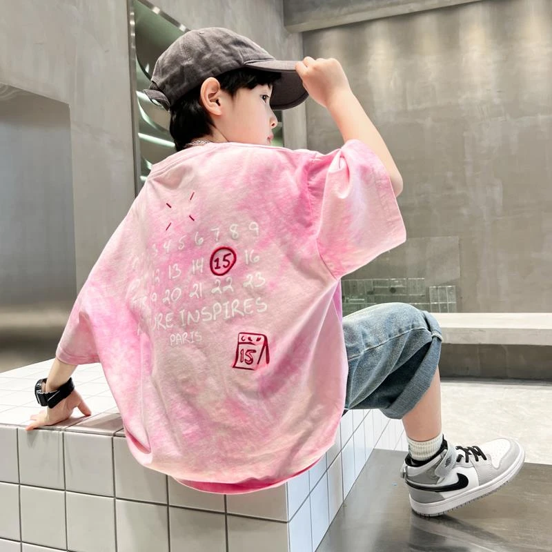 儿童装男童夏装T恤2025新款夏季中大童薄款短袖夏季男孩上衣T恤