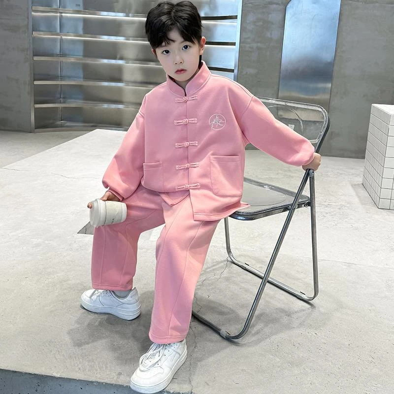 儿童装男童春装套装2025新款中大童春秋款国风春季男孩帅气中式潮