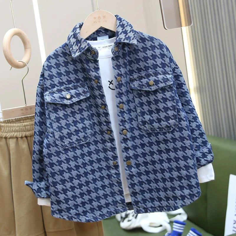 儿童装男童秋装牛仔外套2025新款中大童春秋款男孩洋气秋季衣服潮