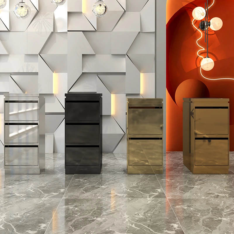 理发店不锈钢工具台储物柜带抽屉工具柜发廊专用美发推车双面柜子