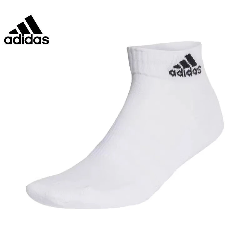 adidas/阿迪达斯男女白色袜子短筒袜秋季运动袜休闲训练款 HT3438
