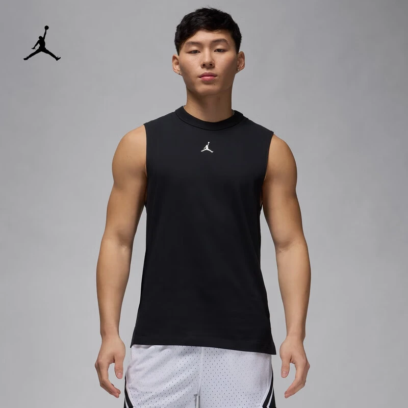 耐克（NIKE)男子运动休闲透气户外健身速干无袖背心 FN5857-010