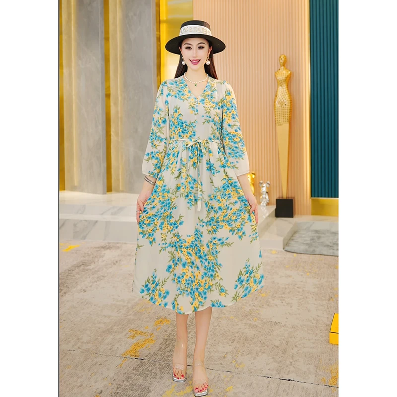 【白兰地】宽松连衣裙夏季新款显瘦气质女装时尚洋气显白裙子3049