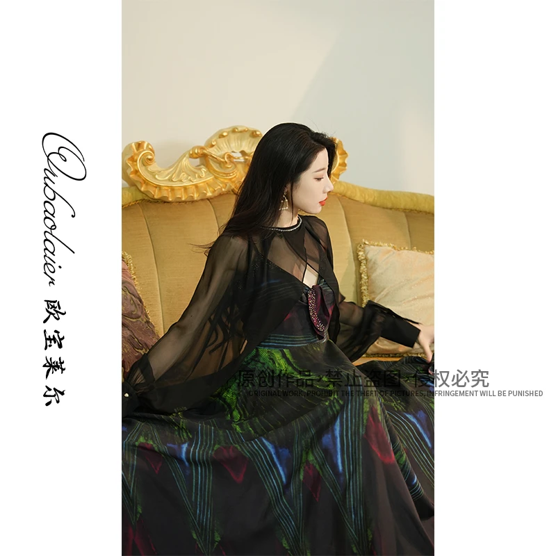 OBLE2024新款真丝时尚气质轻奢夏季女装连衣裙 305-24501