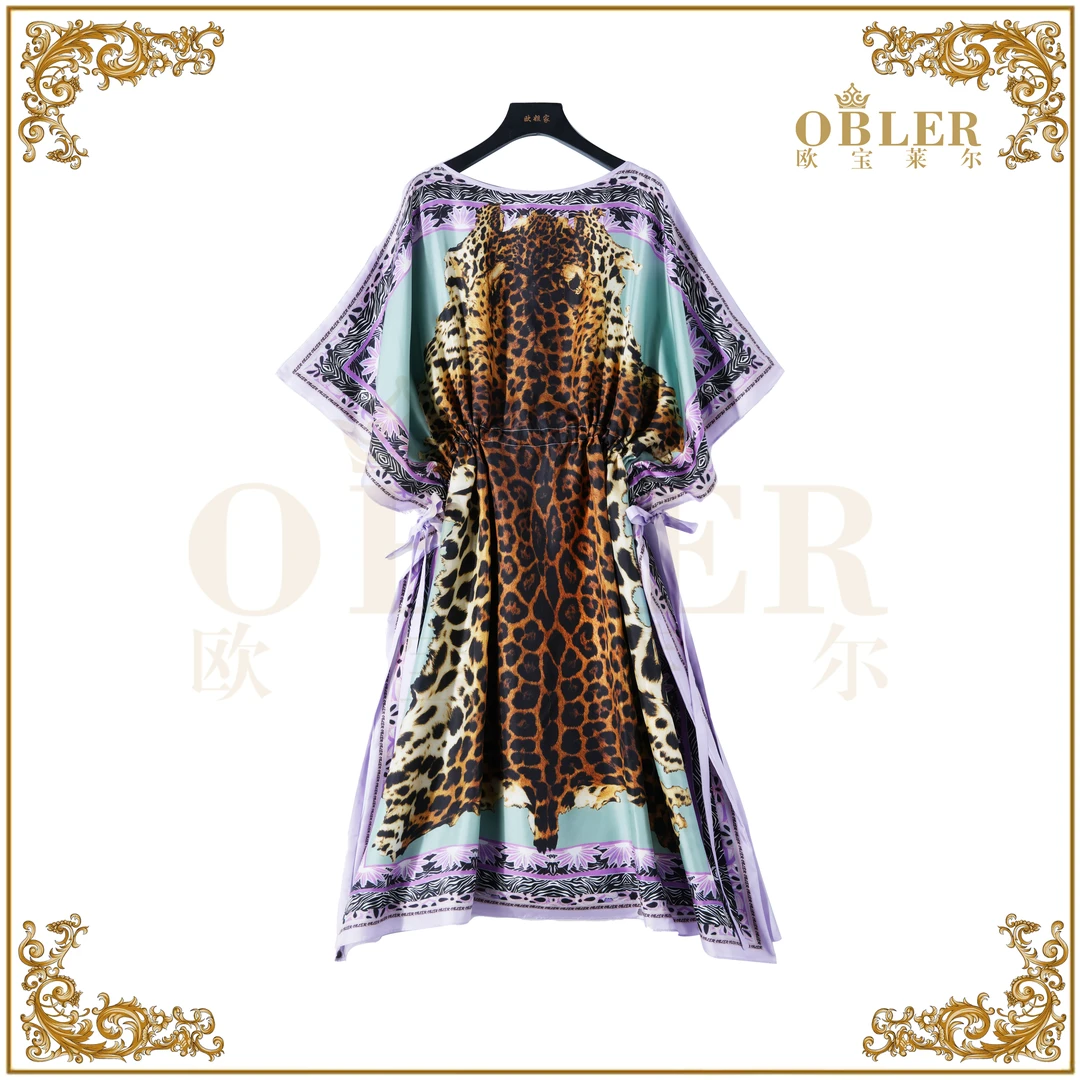【慵懒周末】OBLE欧宝莱尔新款时尚气质真丝女装连衣裙305-24106