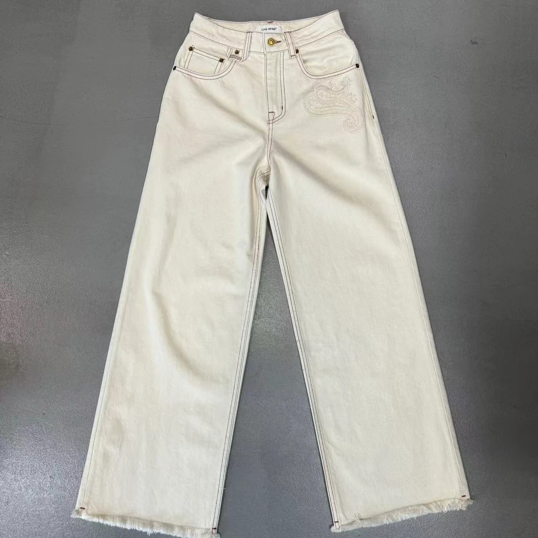 【ZHIXIAO】秋冬新款：极简刺绣牛仔裤39471