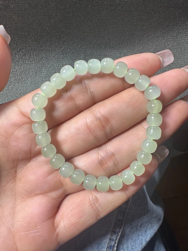 和田玉高冰晴水老型手串6✖️7素圈