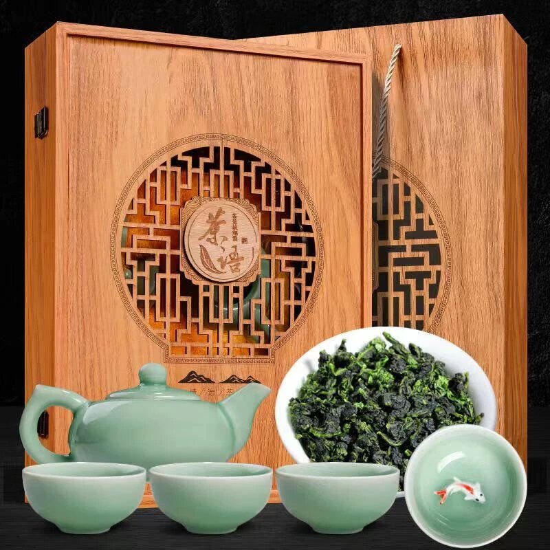 铁观音茶叶配套茶具 安溪铁观音茶叶兰花香浓香型500g送礼礼盒装