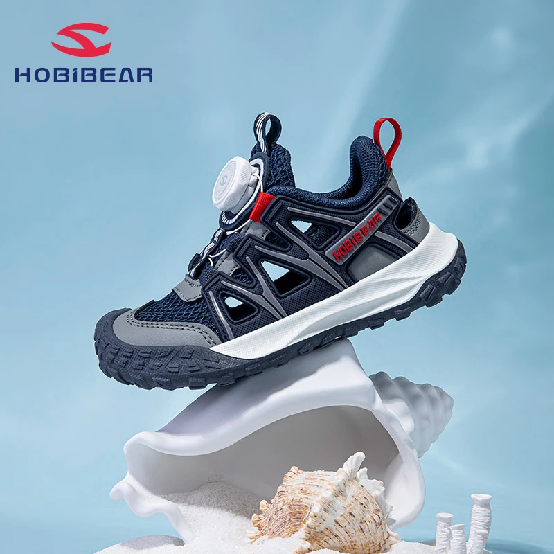 哈比熊AU8251夏季新款儿童包头潮款6-12岁防滑跑步透气运动鞋