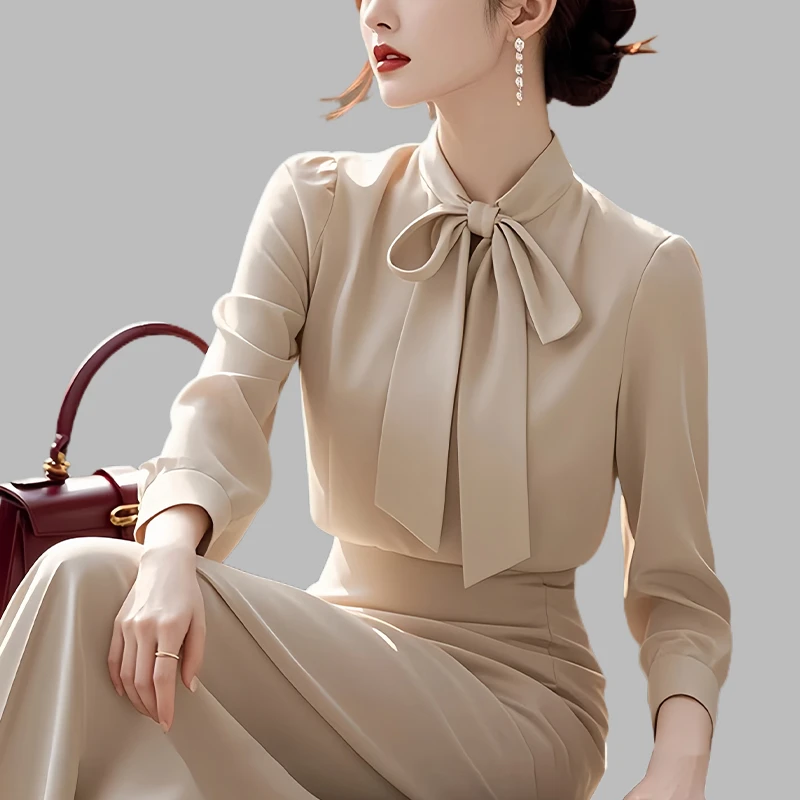 高端气质女士衬衫2025早春季新款大码宽松休闲通勤百搭法式上衣