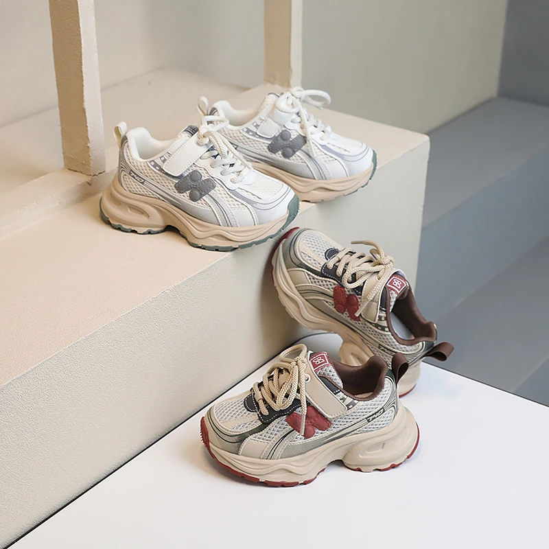 儿童运动鞋女童鞋子老爹鞋小女孩小白鞋中大童男童跑步鞋6-12岁潮