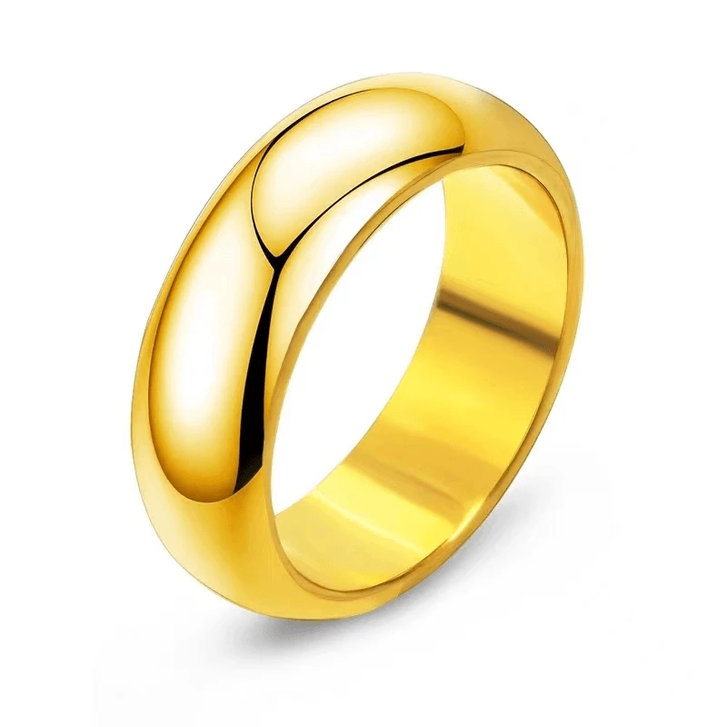 合金戒指 闭口亮面光面戒指男士时尚情侣素款简约戒指